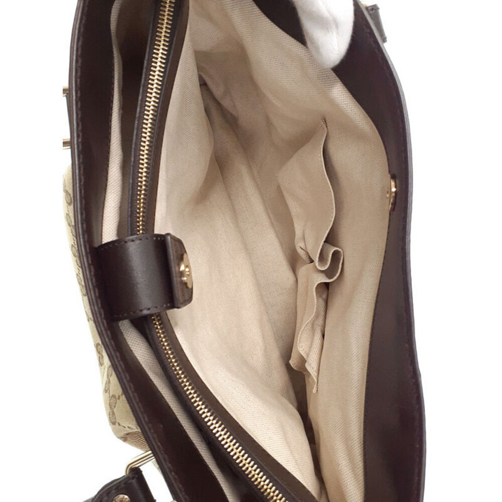 Gucci Sukey Tote Shoulder Bag GG monogram canvas leather Beige Brown - Picture 8 of 9